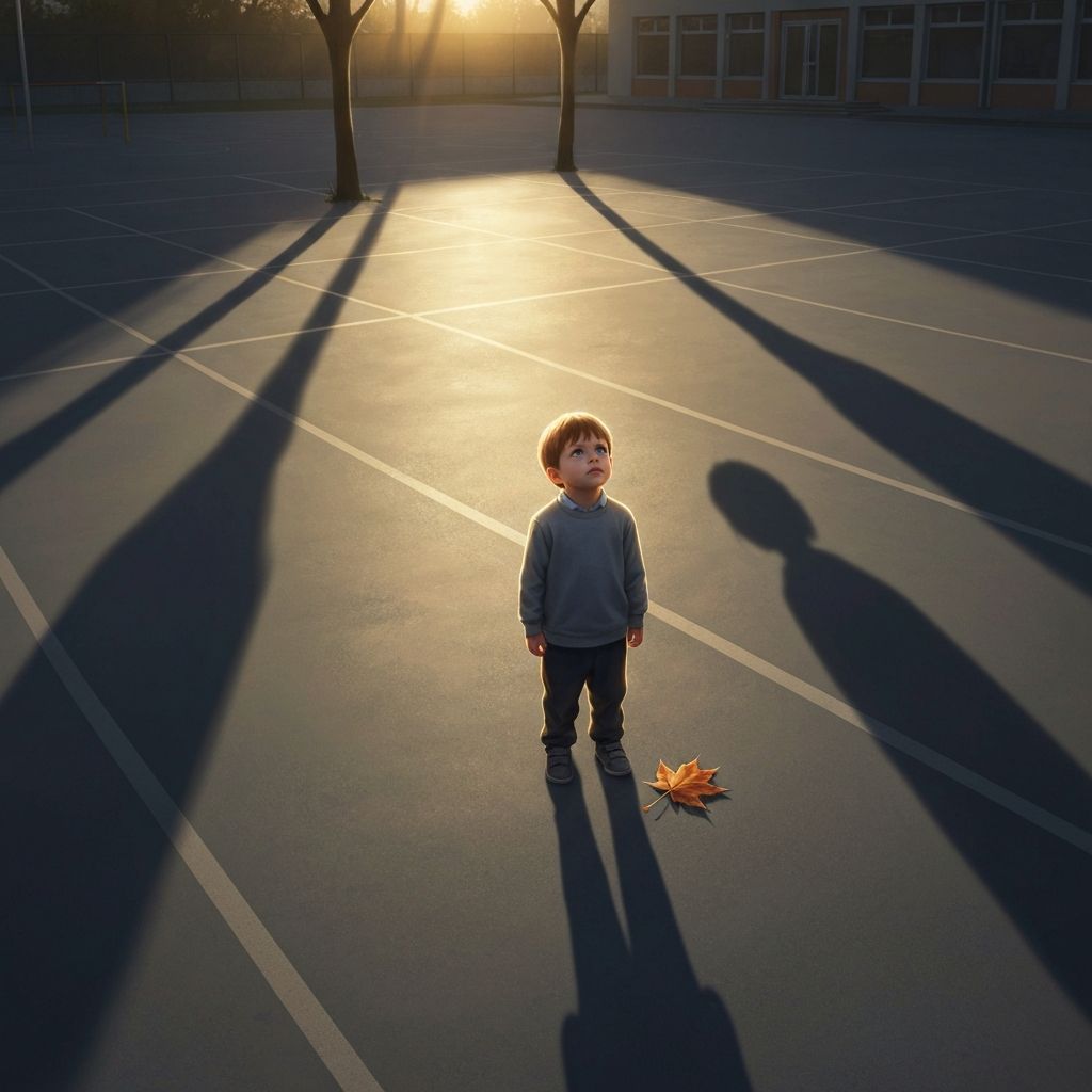 Age Five - a child standing alone, punched for existing