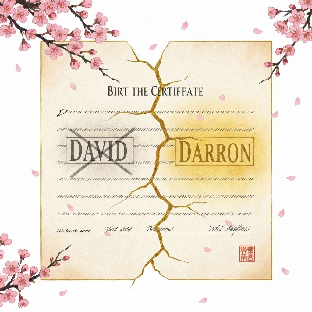 David became Darron - the first Kintsugi