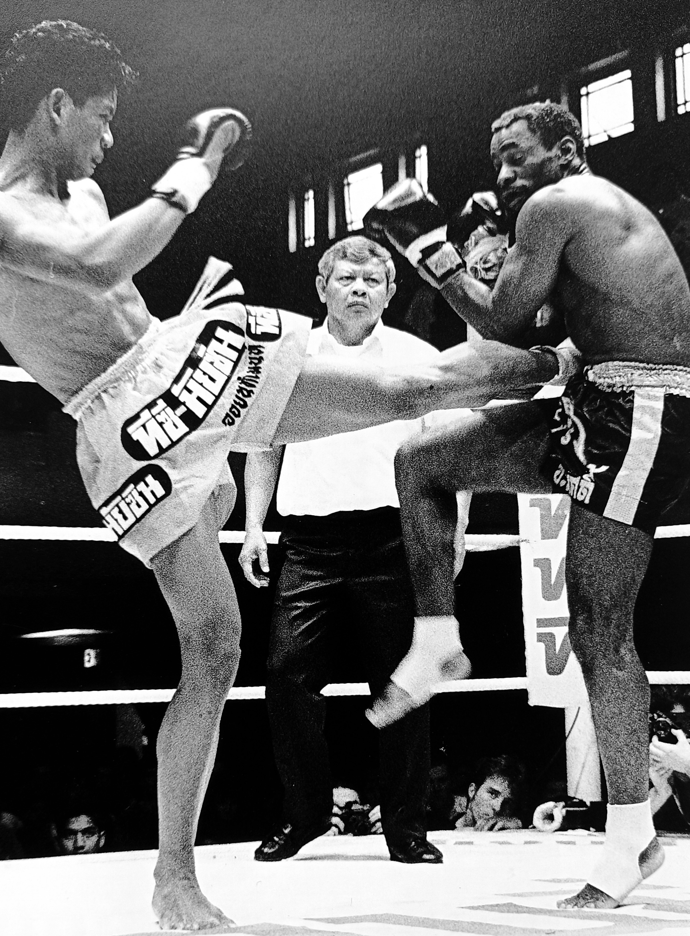 Action with referee watching